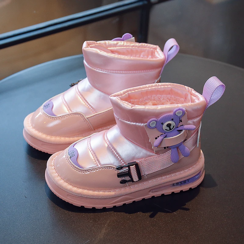 

Beautiful and Fashionable Children Snow Boots Velvet and Thickening Warm Girl Boy Boot Low Top Comfort Wear-resistant Kids Shoes