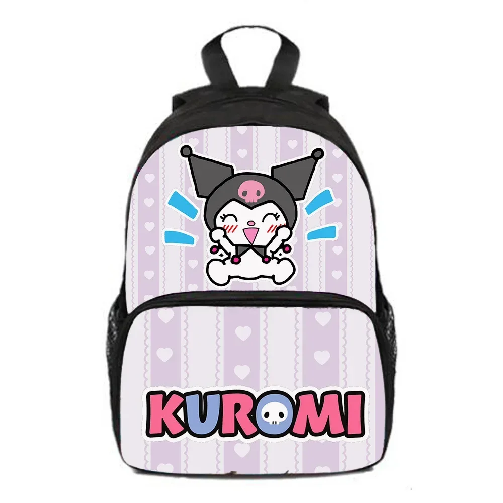 

Простой рюкзак Kuromi из ткани Оксфорд, Студенческая сумка на плечо для улицы, красивые модные аксессуары, мультяшная школьная сумка