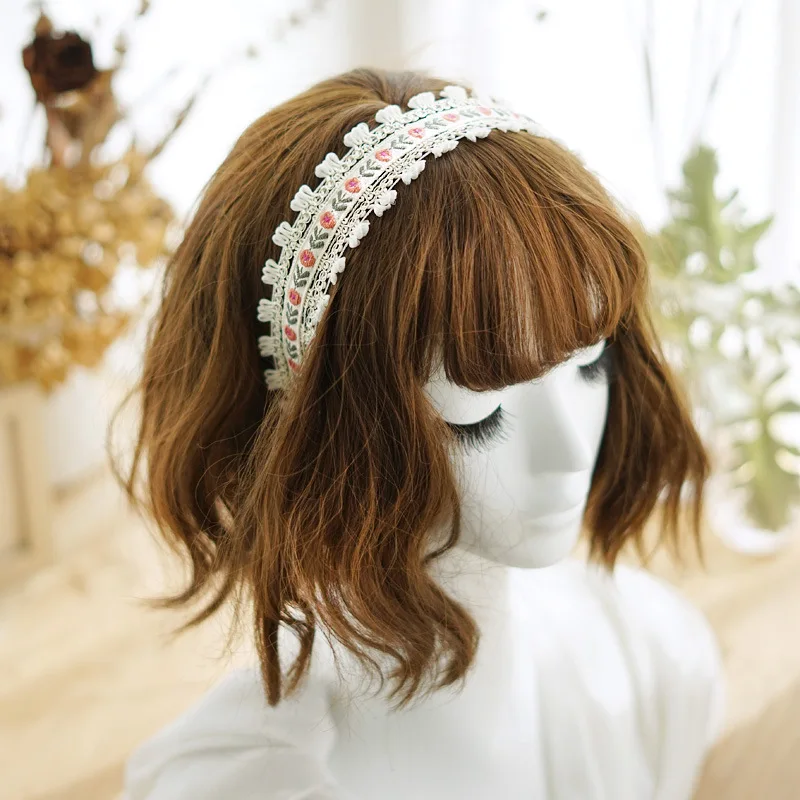 New Bohemian Ethnic Style Embroidered Flower Headbands Adult Women