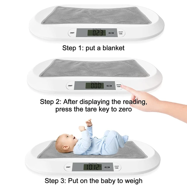 Baby Scale, Pet Scale, Smart Weigh Baby Scale, Weighs up to 20kg/44 lbs,  Accurate Digital Scale for Infants, Toddlers, and Babies, Newborn/Puppy,  Cat – Animals 