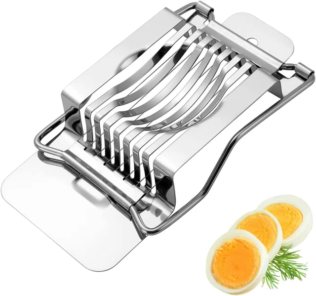 Egg Slicer Stainless Steel Eggs Hard Boiled Metal Tomato Cutter Section  Chopper 