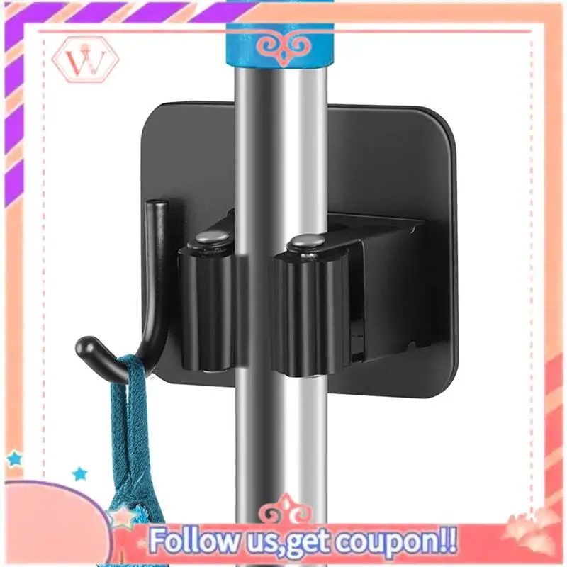 4Pcs Wall-Mounted Storage Hook Stainless Steel Mop Hanger Hook For Kitchen, Wardrobe, Bathroom