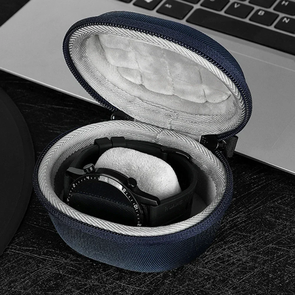 Portable EVA Single Watch Travel Case Watch Storage Organizer Box Watch Holder Waterproof for Smartwatches Zippered Container