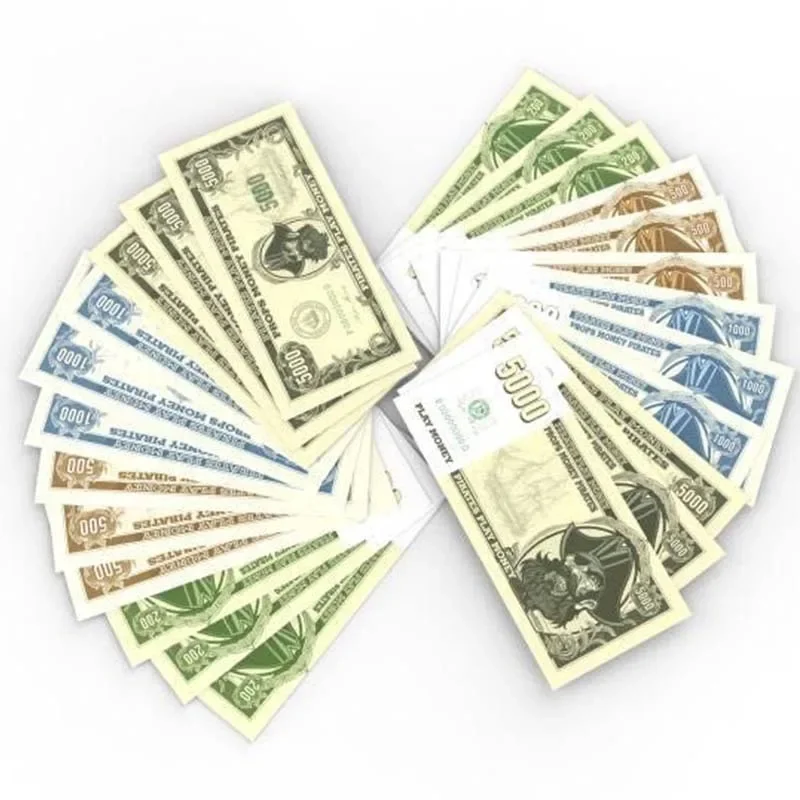 100PCS Pirate Currency Banknotes Props Festival Paper Money Kids Toys New Face Value Prop Game Banknote Home Halloween Decor