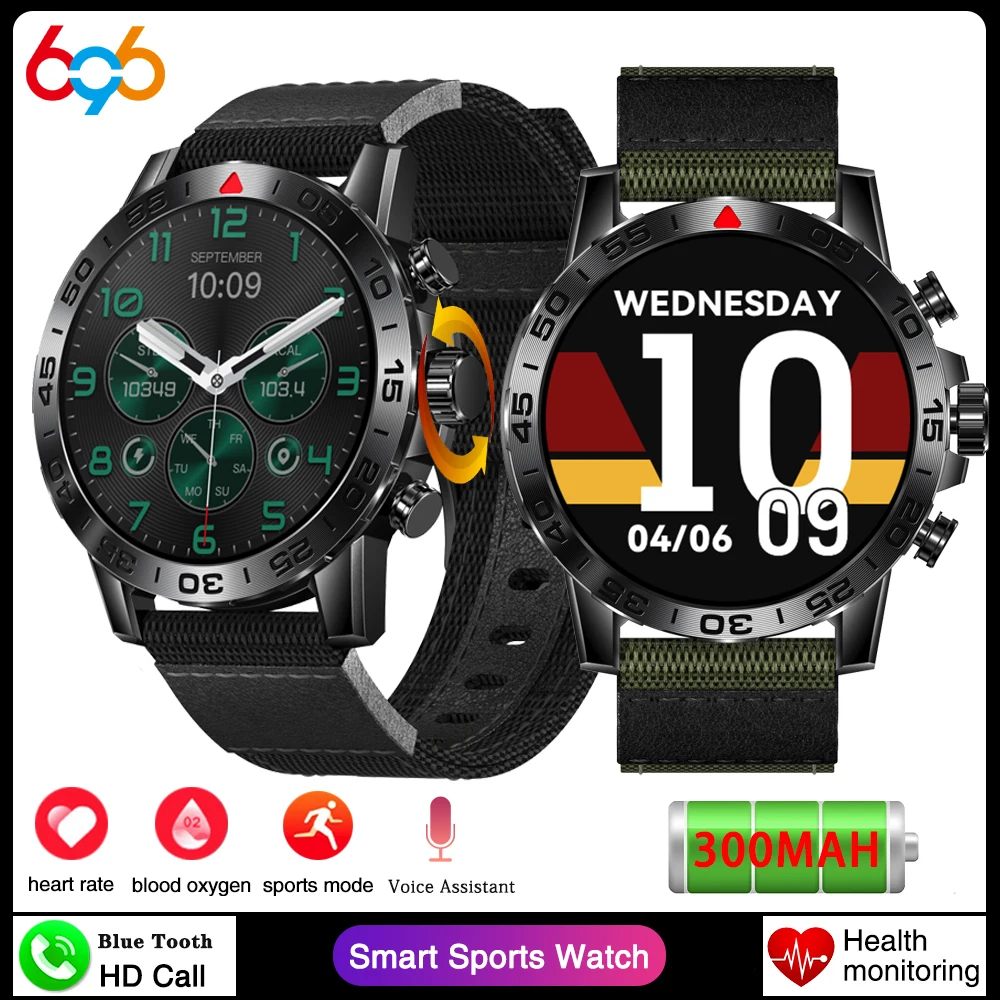 

Outdoor Sports Men 1.39" Blue Tooth Call Smartwatch Heart Rate Blood Oxygen Health Waterproof Voice Assistant Music Smart Watch