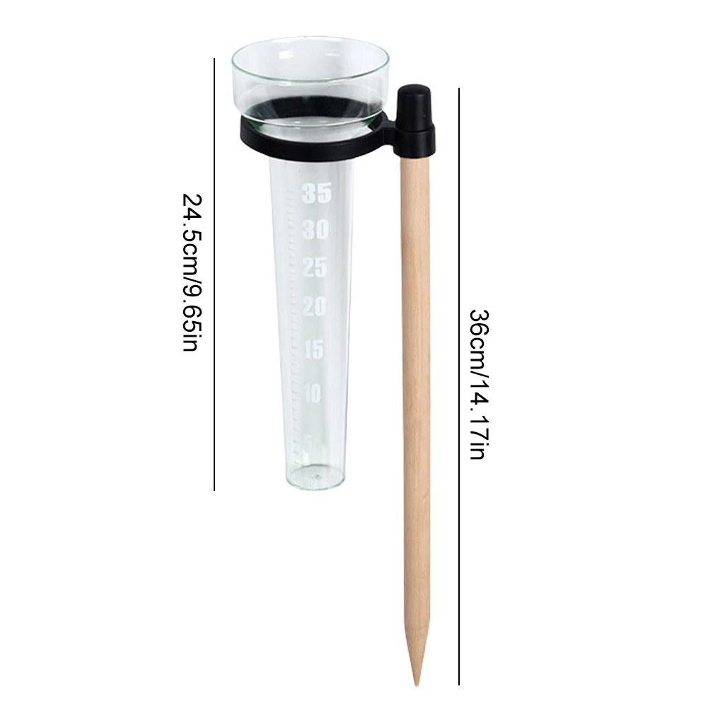Plastic Transparent Rain Gauge for Outdoor Yard Rainfall Measurement