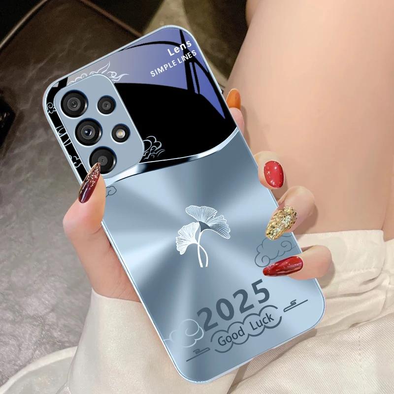 Radiant Ginkgo Leaves Tempered Glass Phone Case