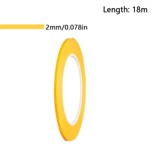 1Rolls 18-50m Model Masking Tape DIY Yellow Masking Tape Width 2/3/6/8/10/12/18/30/50mm - Image 12
