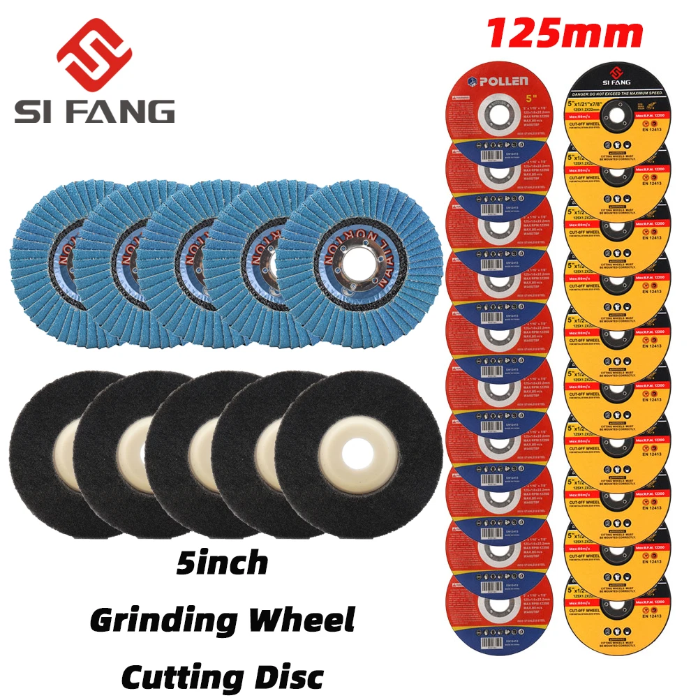 

125mm Grinding Wheel Cutting Disc 5'' Grinding Wheel Metal Cutting Disc Polishing Sheet HSS Circular Saw Blade Angle Grinder