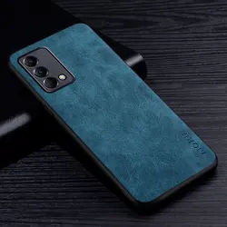 Premium PU Leather Scratch-Resistant Solid Color Phone Case Cover for Realme GT Master (Dark Blue)
