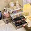 Desktop Drawers Stationery Storage Box Pen Pencil Holder Acrylic Marker Organizer Stationary Storage Rack for School Office Desk 1
