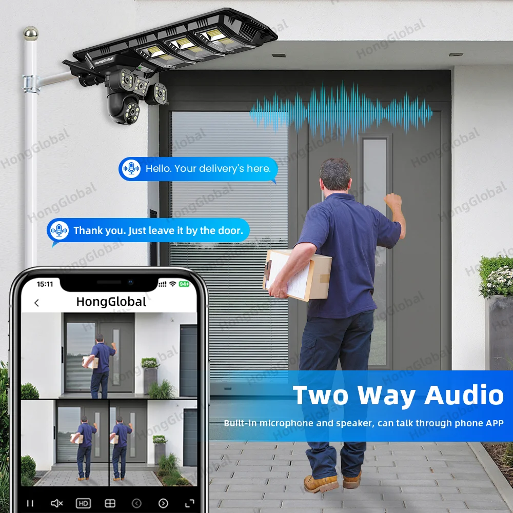 8MP Solar Powered Wireless Surveillance IP PTZ Camera V380 Pro Outdoor Solar Street Light WiFi Security CCTV Camera ip camera,wifi camera,surveillance camera,solar security camera,solar camera