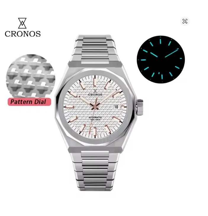 Cronos L6028M V2 Luxury Men Watch 39mm Automatic PT5000 /Miyota