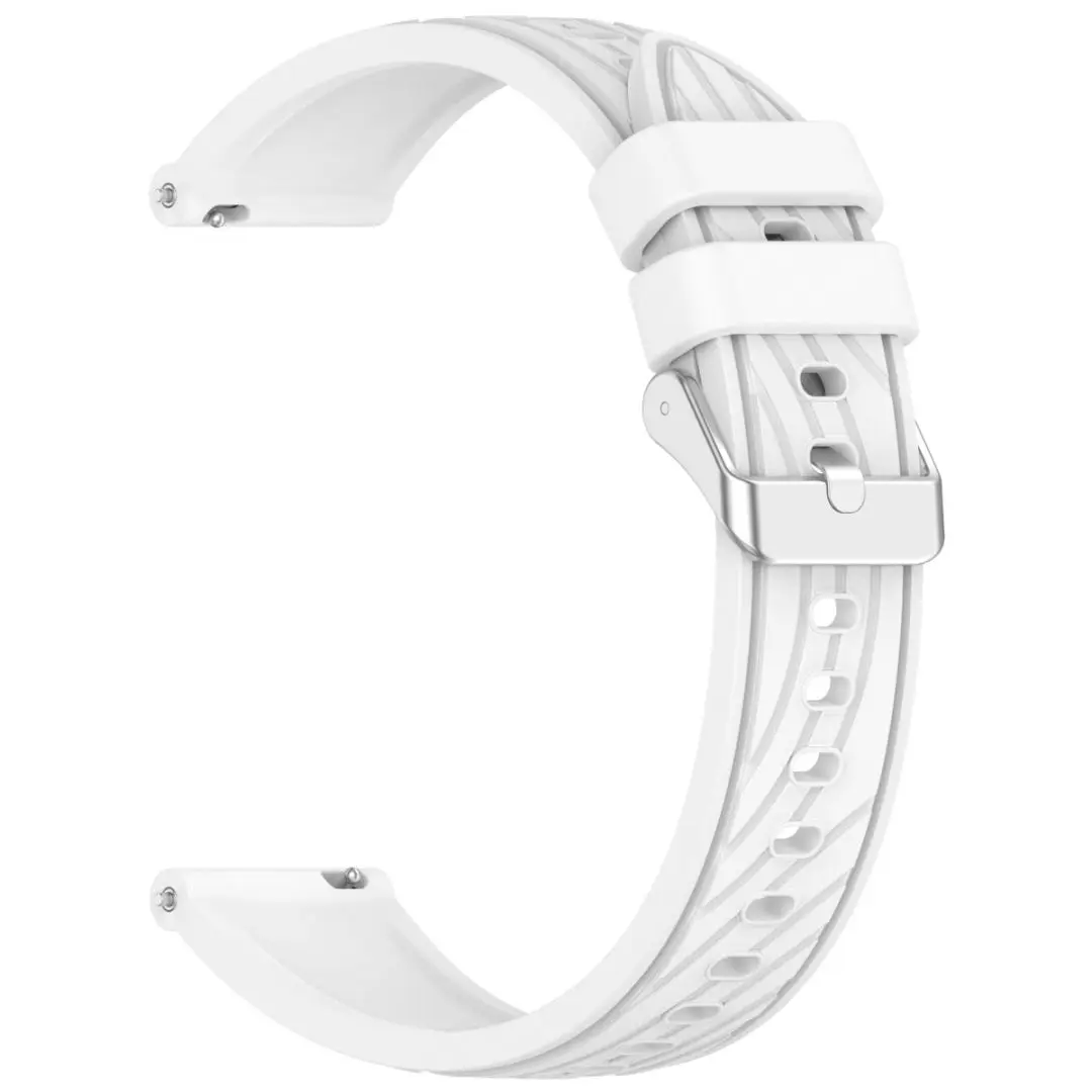 Engraved Stripes Silicone Watch Strap Band