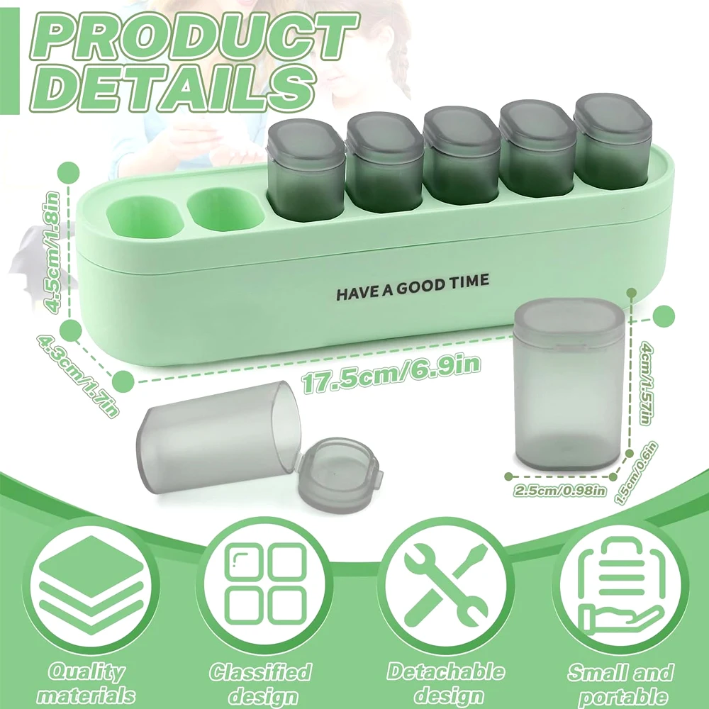 Portable Weekly Pill Organizer with 7-Compartment Storage