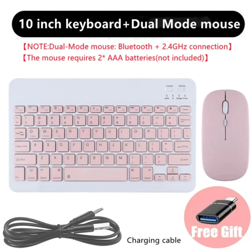 Rechargeable Bluetooth-compatible Keyboard Ultra-Slim Wireless Mouse Keyboard Set for Android Windows Tablet iPhone iPad