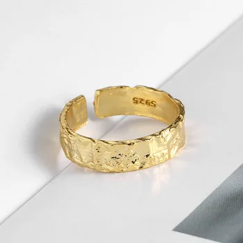 Anelli da dito color argento per donne coppie moda creativa irregolare geometrica fatta a mano regali di gioielli per feste