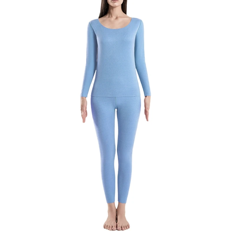 

Женский комплект термобелья для дома с флисовой подкладкой сверху и снизу, базовые слои Long Johns