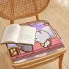 Peach and Goma  Four Seasons Fabric Cushion Non-slip Living Room Sofa Decor Students Stool Tatami Office Chair Mat Pad 4
