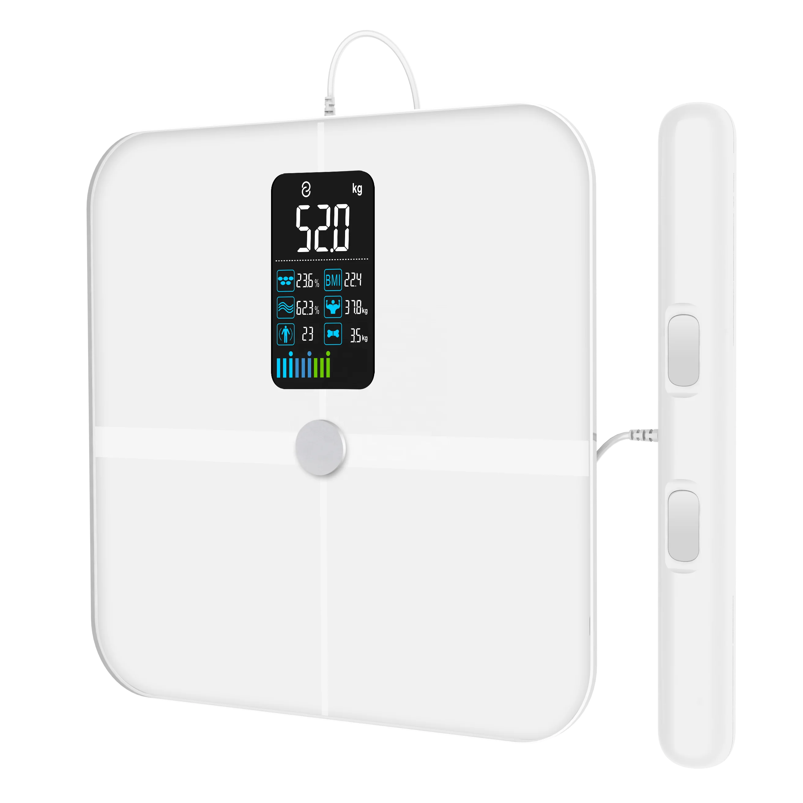 Scales for Body Weight and Fat, Lepulse Large Display Weight Scale, Body  Fat Scale with 8 Electrodes, Accurate Digital Bathroom Scale BMI Smart Scale,  Rechargeable 20 Body Composition Monitor with App Eight-electrode