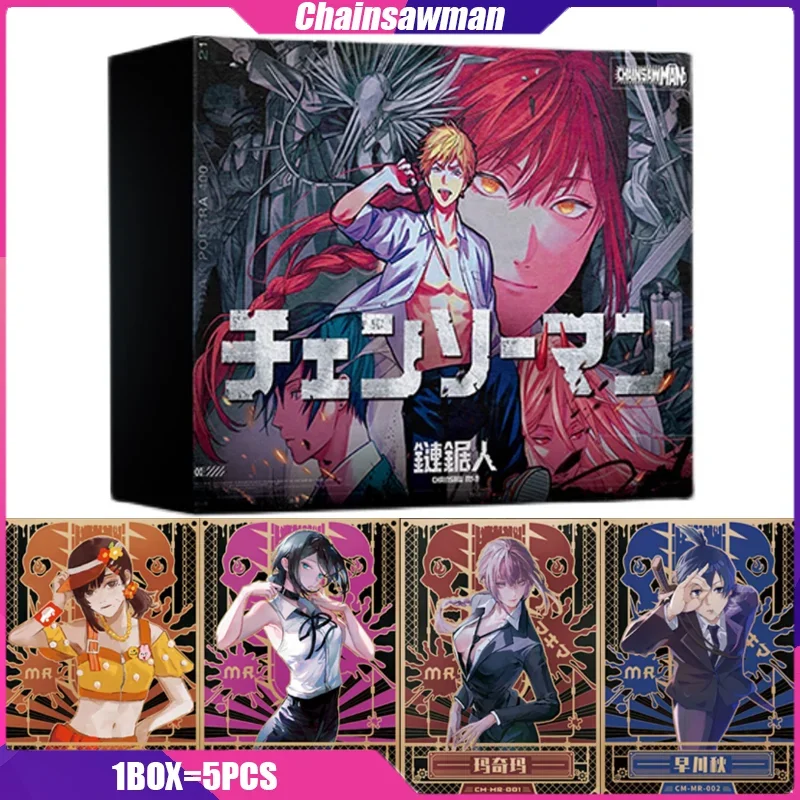 

Chainsawman Cards Fate 1st Anime Figure Playing Cards Booster Box Toys Mistery Box Board Games Birthday Gifts for Boys and Girls