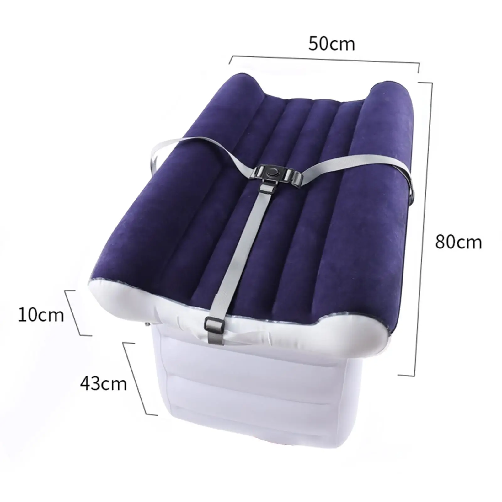 Inflatable Airplane Bed with Belt Car Back Seat Mattress Portable Travel Essential with Pump Airplane Seat Extender for Toddlers 6