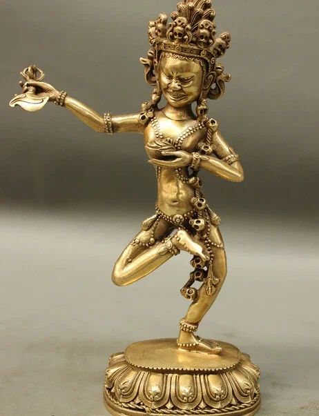 

wholesale factory 11" Tibet Brass Buddhism Vajra Protect Vajravarahi Dorje Phakmo Buddha Statue