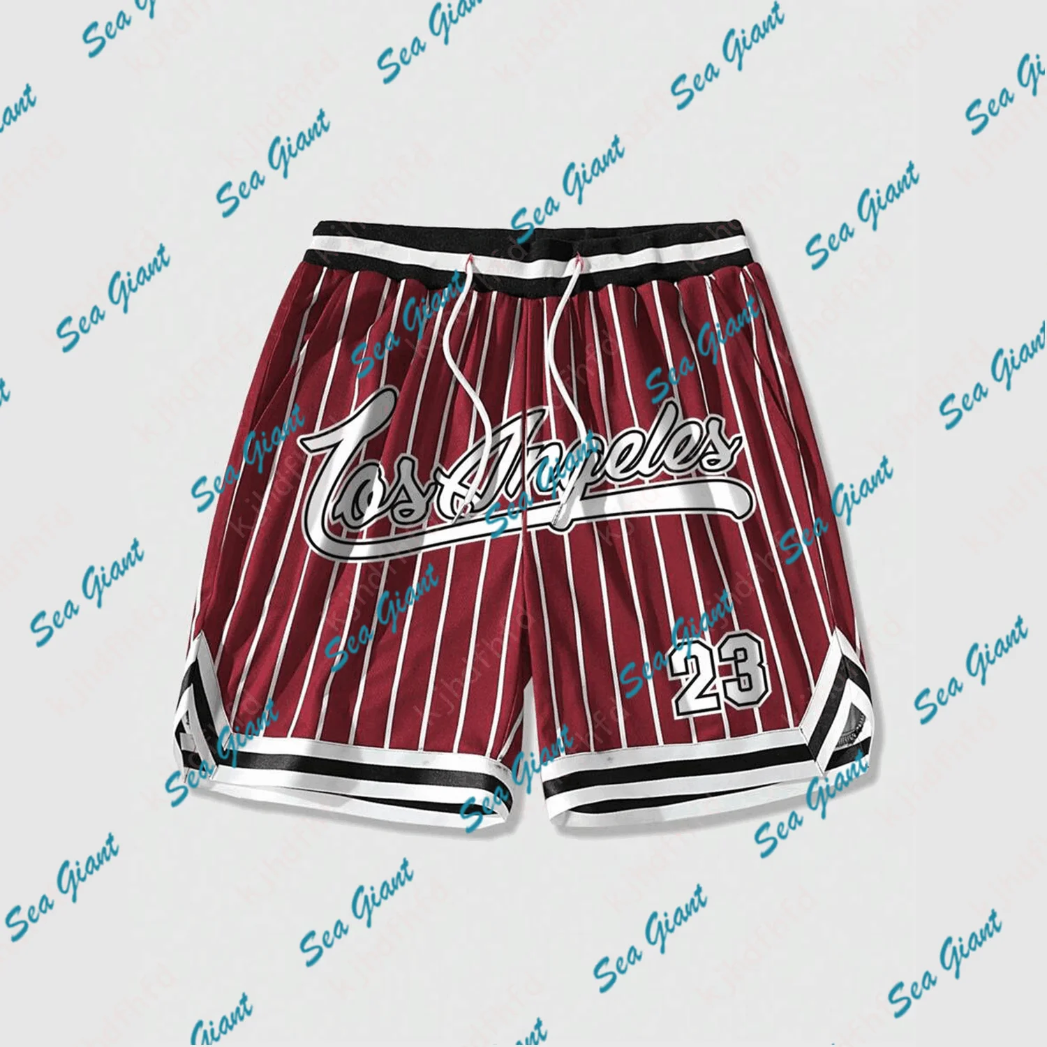 Striped And Letter Printed Drawstring Waist Mesh Basketball Shorts Absorb Sweat Outdoors Exercise Fashion Adult&Kid Shorts