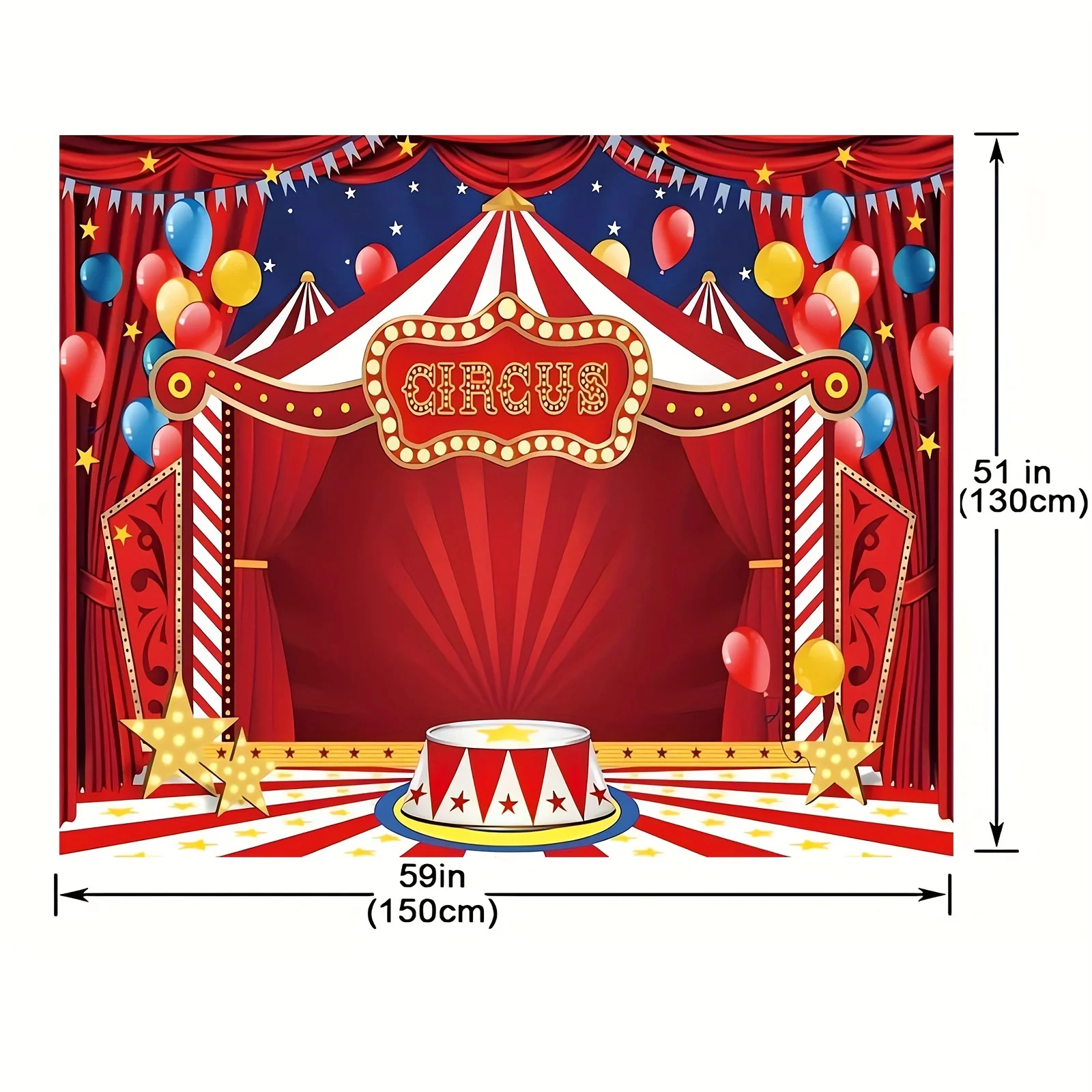 Zirkus Karneval Party Hintergrund Stoff Karneval Thema Party Dekoration Hintergrund Zirkus Geburtstag Party Hintergrund – Detail 9
