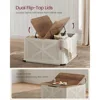 Farmhouse Coffee Table with Storage, Square Coffee Table for Living Room, Center Table with Flip-Top Lids 4
