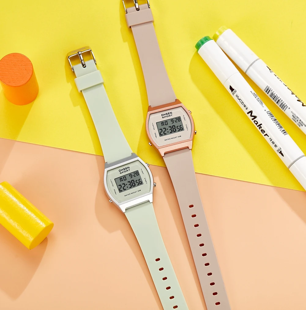 Digital Sport Watch for Women Waterproof Fashion White Ladies Wristwatch Electronic Chilren Watches LED Alarm Clock Gifts - 5