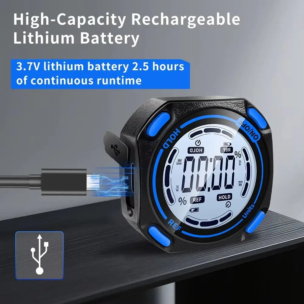 미니 경사계 각도계 마그네틱 베이스 360 °   전자 레벨 박스 소형 정확한 디지털 레벨 각도 게이지 각도기