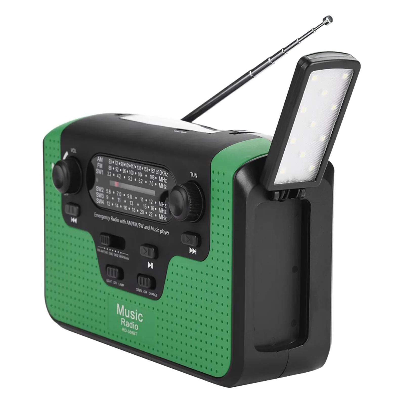 Notfall Radio Solar Handkurbel FM/AM/SW Radio Empfänger tragbarer  Musik-Player mit LED-Taschenlampe Unterstützung Speicher karte _ -  AliExpress Mobile