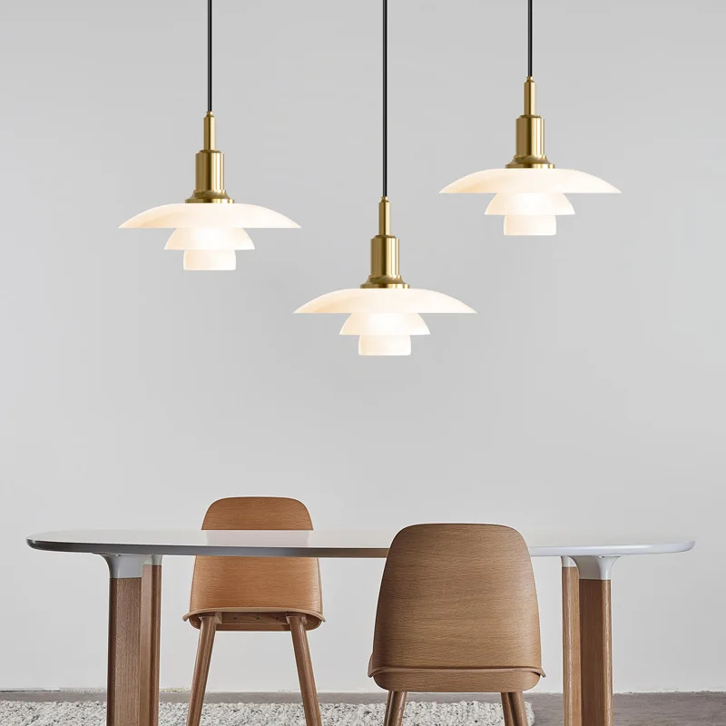 Creative Glass Chandeliers Simple Living Room Bedroom Home Decor Modern Hanging Lamp Nordic Flying Saucer Led Pendant Lights