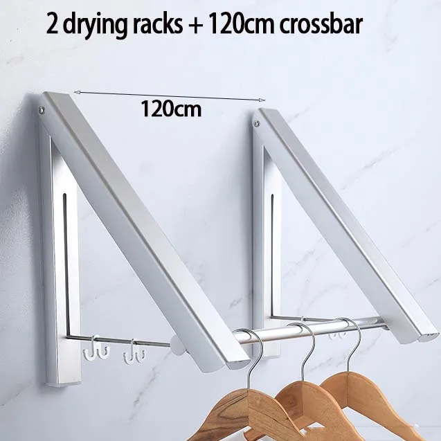 Colgador de ropa plegable de montaje en pared, tendedero de tela retráctil  para interiores y exteriores, ahorro de espacio, tendedero de lavandería de  aluminio para el hogar - AliExpress