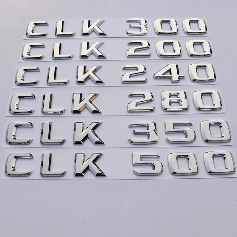 

Car Trunk Letters Logo Emblem Badge Decals Sticker For Mercedes Benz CLK Class CLK55 CLK63 CLK200 CLK230 CLK240 CLK280 CLK320