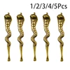 Retro Brass Ear Spoon Keychains Pendant Snake Ear Digging Tool Brass Key Ring Pendant Ear Pick Tool Reusable Ear Cleaner 1