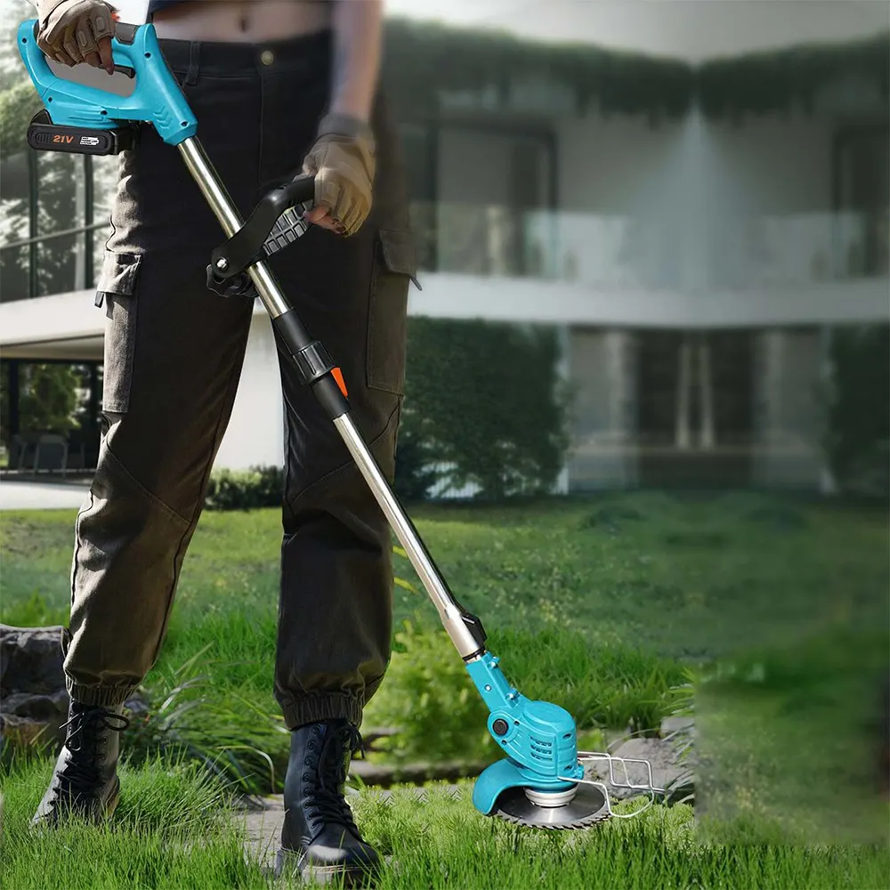 21V Electric Lawn Mower Self-Propelled Cordless Grass Trimmer
