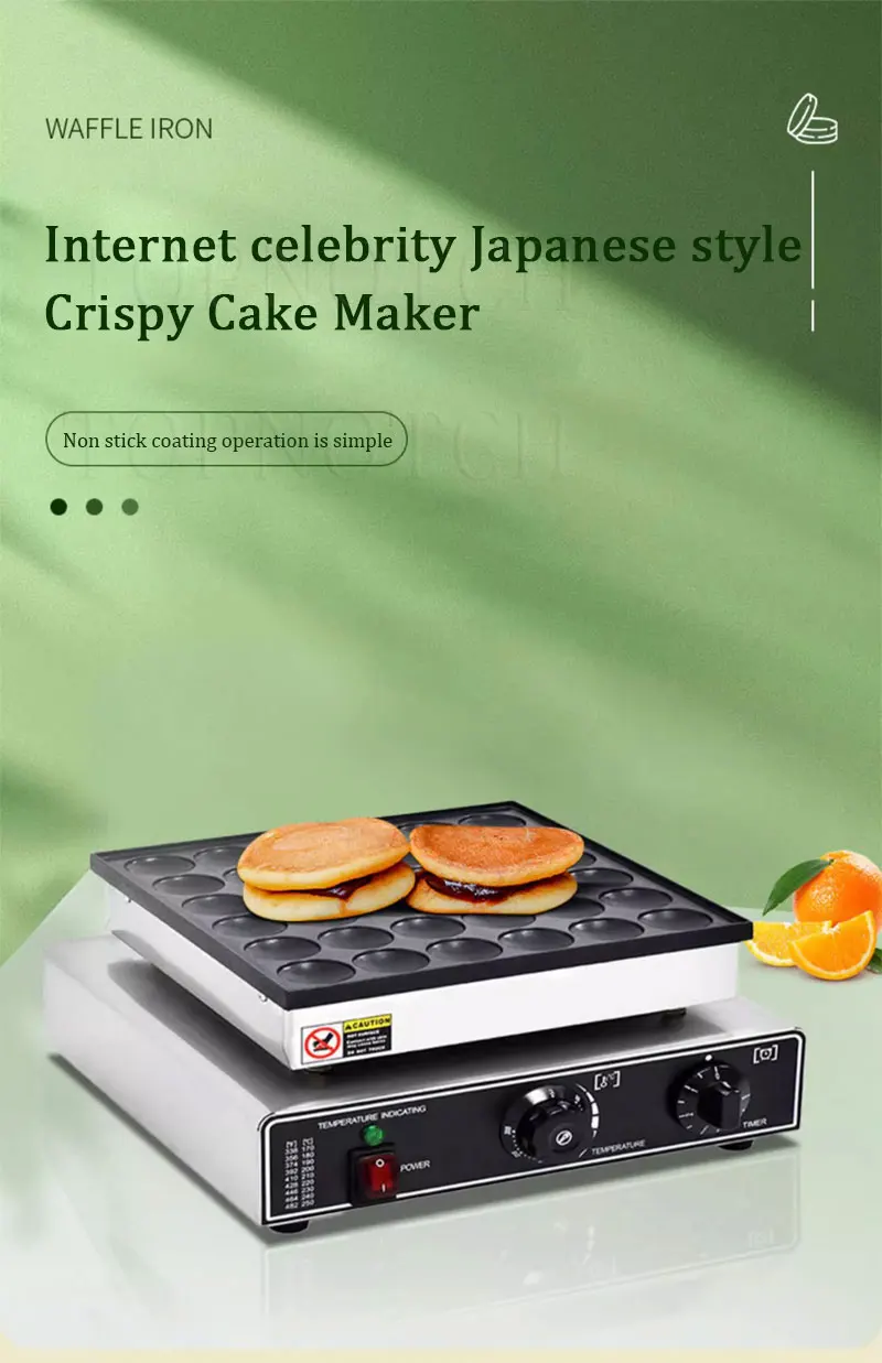 Description Picture 3 of itemCommercial Electric 25Holes Mini Dutch Pancake Maker Machine 900W Waffle Maker Dutch Poffertjes Grill Muffin Pancake Bread Make