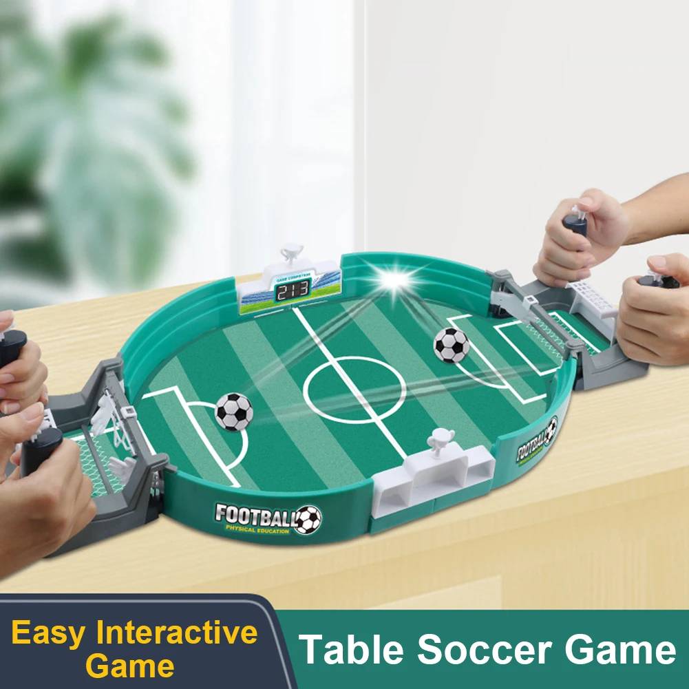 Mini jogo de futebol de mesa fácil instalação futebol pai-filho jogo seguro  resistente real jogos de campo de futebol para crianças brinquedos de férias