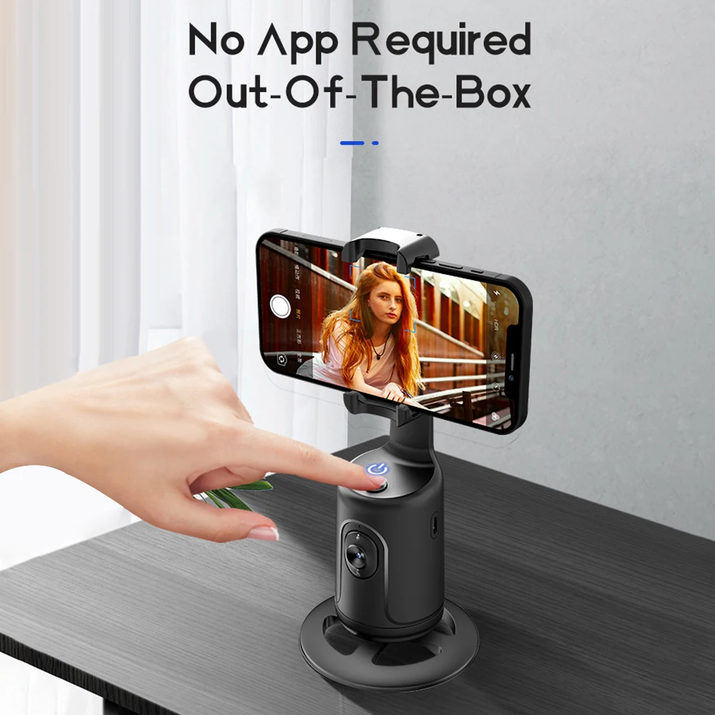 Intelligent Gimbal Stabilizer Smartphone Stabilizer Follow-up 360 Desktop Tracking Gimbal Selfie Stick Tripod for Record