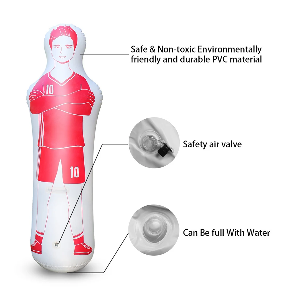 Air Mannequins Inflatable Punching Bag Soccer Dummy Defender Training Mannequin for Children Adults