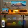 Vabches Height Adjustable Computer Desk Electric Standing Desk for Home Office Gaming Desk with LED Light&Power Outlet&Metal Leg 6