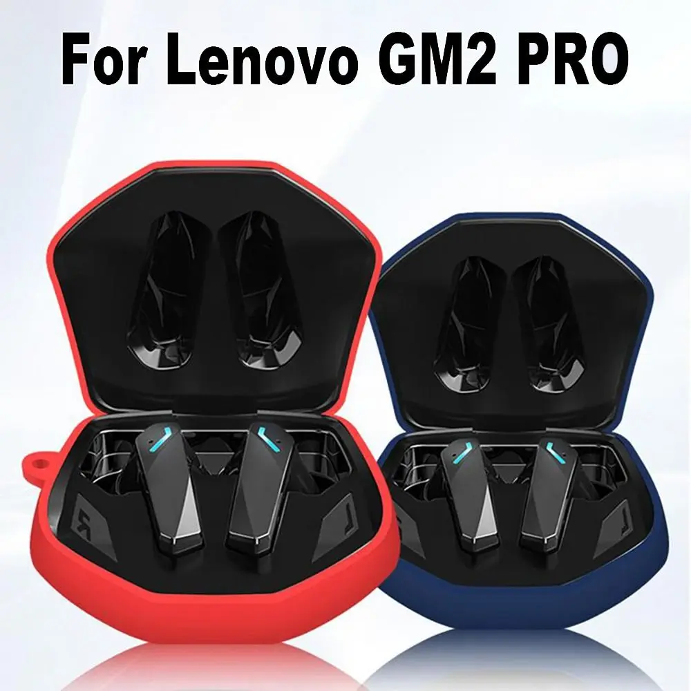 Headphone Storage Case For Lenovo GM2 PRO Wireless Headset Cover Silicone Carry Bag Shockproof Earphone Protector with Carabiner