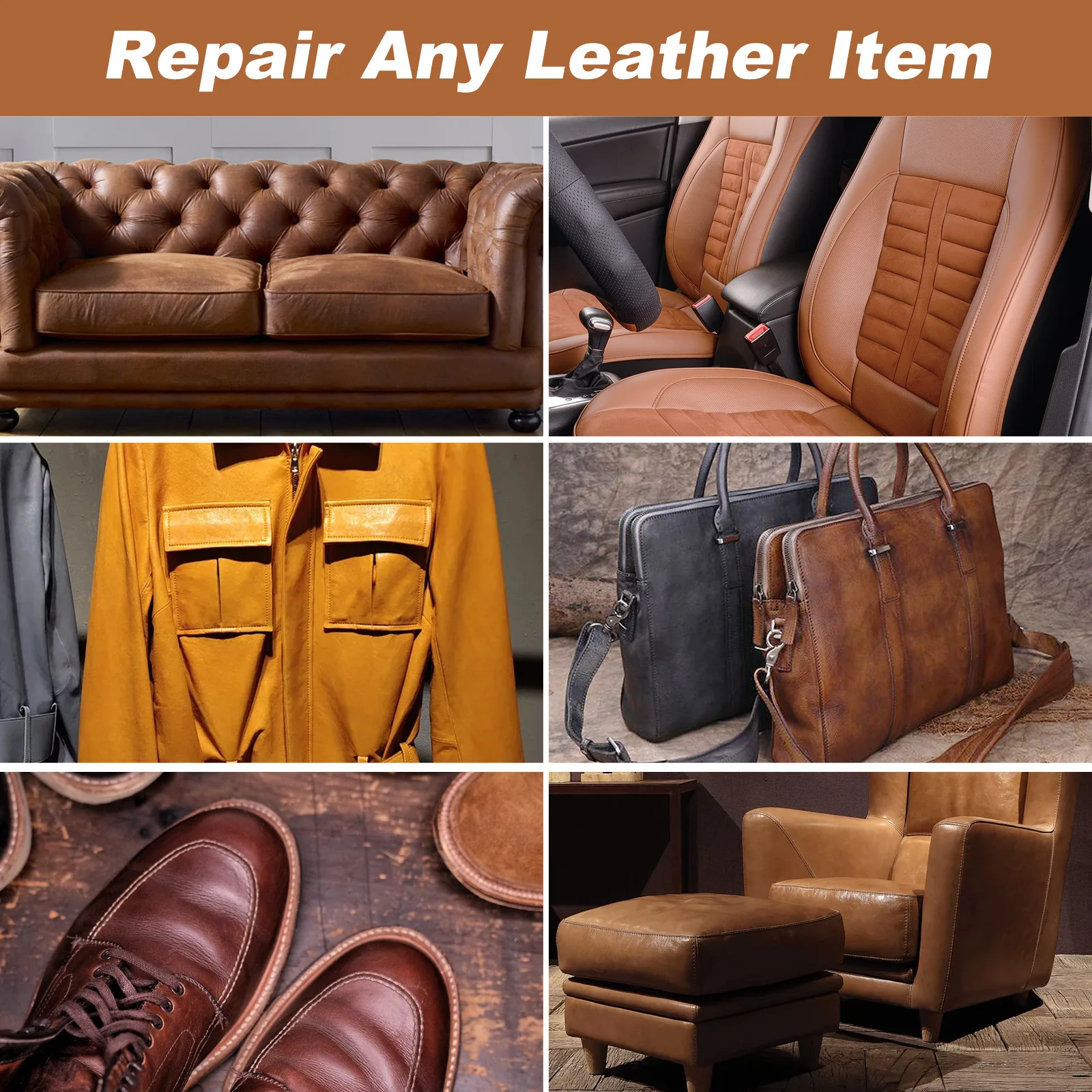 Leather Repair Kit Leather Repair Gel Sofa Seat Leather Supplement Refurbish Cream Repair Paste Overcoat Shoes Kit Scratches Cracks 50g
