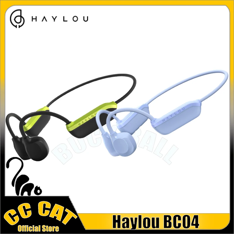 

Haylou BC04 Bone Conduction Earphone Purfree Lite Wireless Bluetooth Headphones Sport Swimming Waterproof Black Tech Earphones