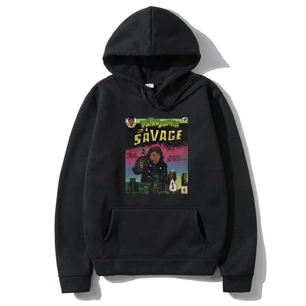 

Rapper Metro Boomin 21 Savage Heroes & Villains Print Hoodie Men Women Hip Hop Streetwear Hoody Male Fashion Hooded Sweatshirt