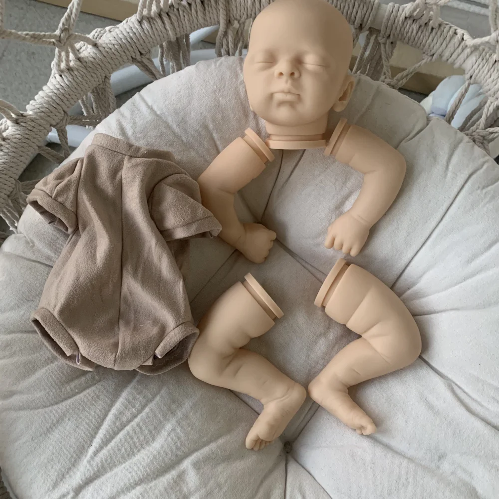 

20Inch Lifelike Unfinished Reborn Doll Kit Twins Pia&Maditha Unfinished Doll Parts with Cloth Body Bebe Reborn Kit