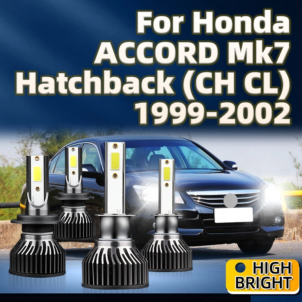 

4Pcs LED Car 38000LM Headlights H7 H1 6000K Super Bright Bulbs Kits For Honda ACCORD Mk7 Hatchback (CH CL) 1999 2000 2001 2002
