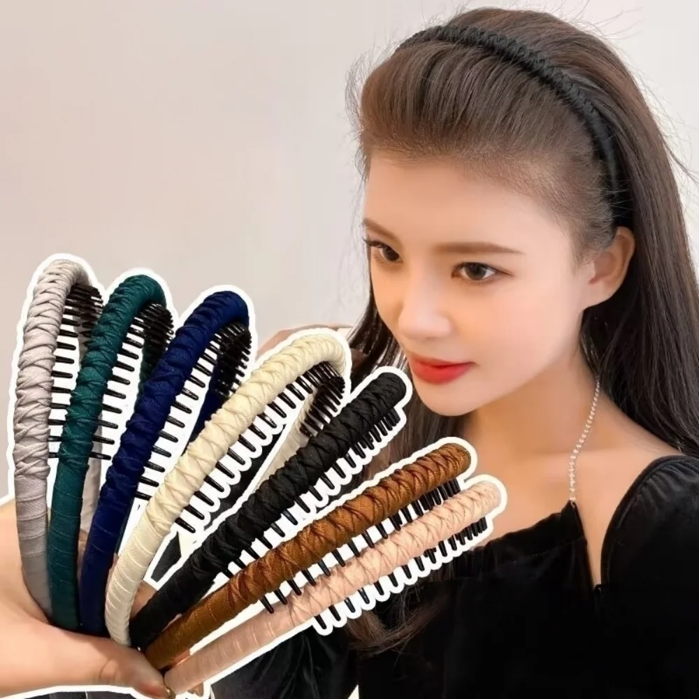 Einfarbig Elegante Haarbänder Für Frauen Mädchen Haar Bands Elastische Waschen Gesicht Stirnbänder Mode Haar Hoops Lünette Zubehör – Detail 9